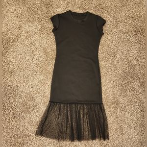 Black tulle dress